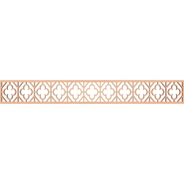 Ekena Millwork Hazelton Fretwork 0.375 in. D x 46.5 in. W x 6 in. L Alder Wood Panel Moulding