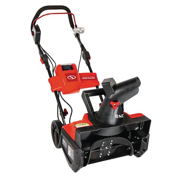 Snow Joe 18 in. 40-Volt Brushless Cordless Electric Single Stage Snow Blower in Red (Factory Refurbished)