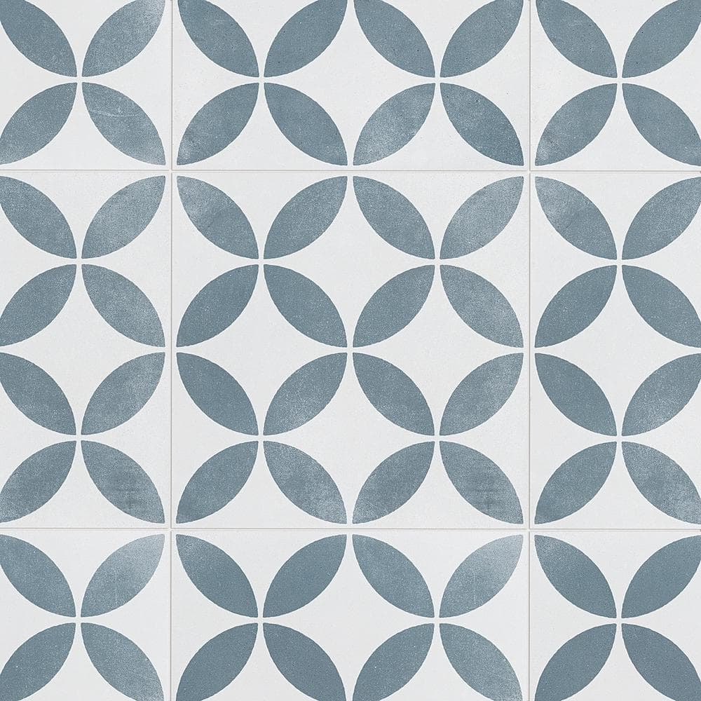 Agave 9" x 9" Matte Multicolor Porcelain Tile