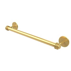 Satellite Orbit Two Collection 36 in. Towel Bar with Dotted Detail in Polished Brass