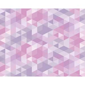 Pink Pastel Triangles Wall Mural