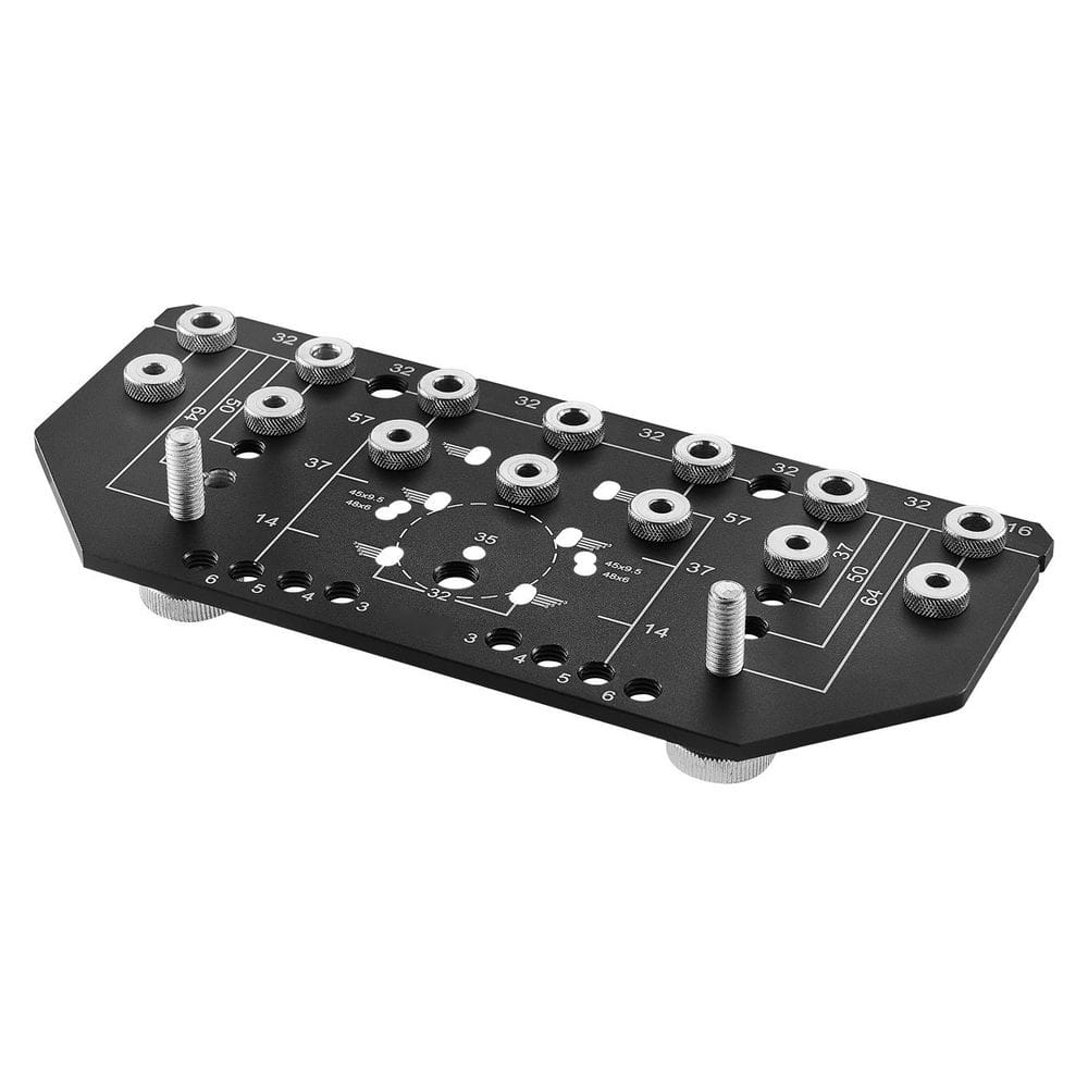 Shelf Pin and Hinge Jig 2-in-1, Aluminum Alloy Cabinet Hole Drilling Template, 1/4 in. and 3/16 in. for Cabinet Doors price history on PriceWatchPro