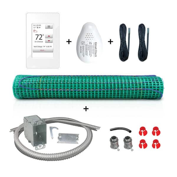 WarmlyYours TempZone 3 ft. x 36 in. 120-Volt Radiant Floor Heating Kit with WiFi Thermostat and Electrical Rough In (9 sq. ft.)