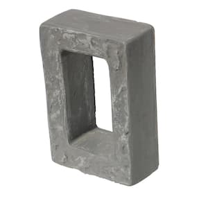 3-3/4 in. x 5-3/4 in. Gray Fox Polyurethane Single Outlet and Switch Trim Box