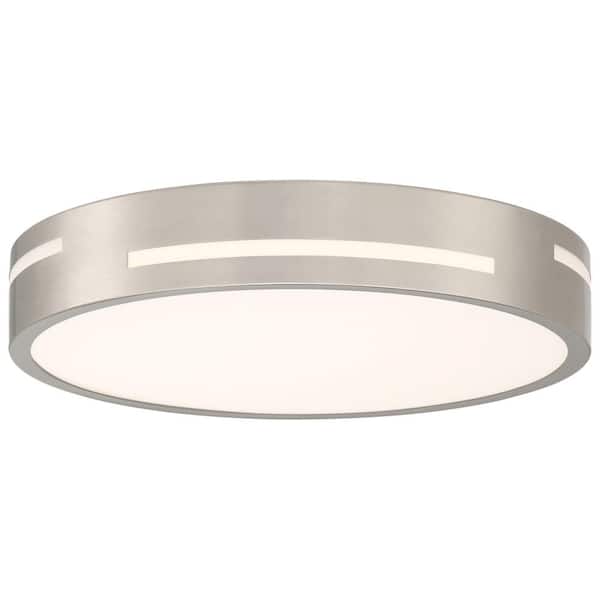 Access Lighting Harmony 2.5 in. 1-Light Brushed Steel Integrated LED Flush Mount