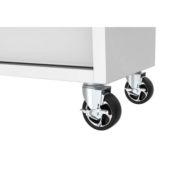 Husky Tool Storage 46 in. W Gloss White Mobile Workbench