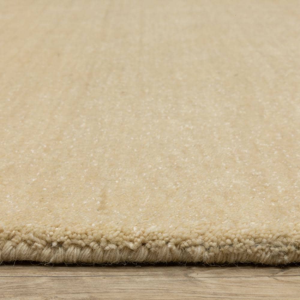 Allaire Beige 10' x 13' Hand-Tufted Wool Indoor Area Rug