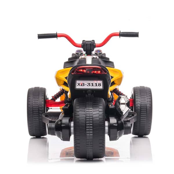 Siavonce 24V Kids Ride On ATV, 3 Wheeler Electric Vehicle, Battery Powered Ride on Motorcycle, without RC