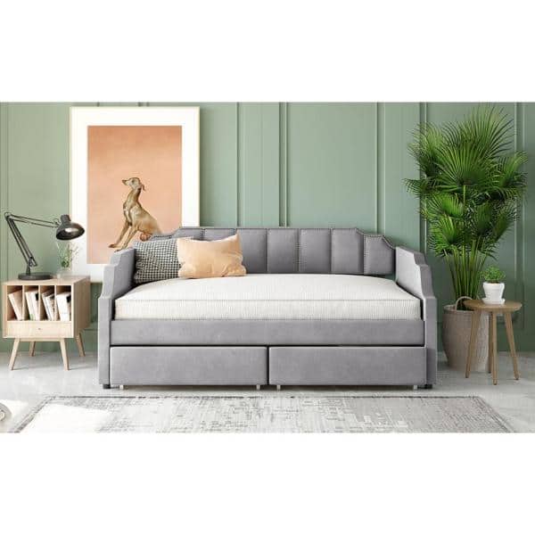 Upholstered Wood Daybed Sofa Bed Frame