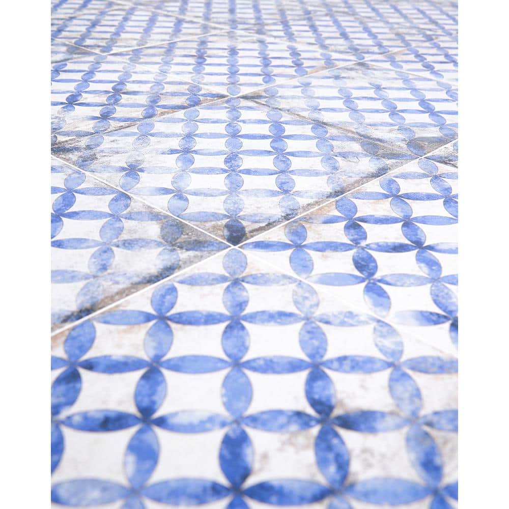 Gorham 8x8 Blue Matte Porcelain Encaustic Tile