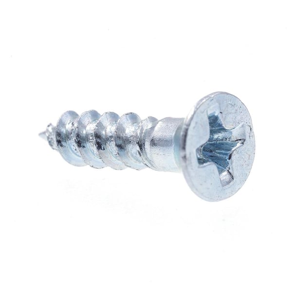 Prime-Line #2 x 3/8 in. Zinc Plated Steel Phillips Drive Flat Head Wood Screws (50-Pack)