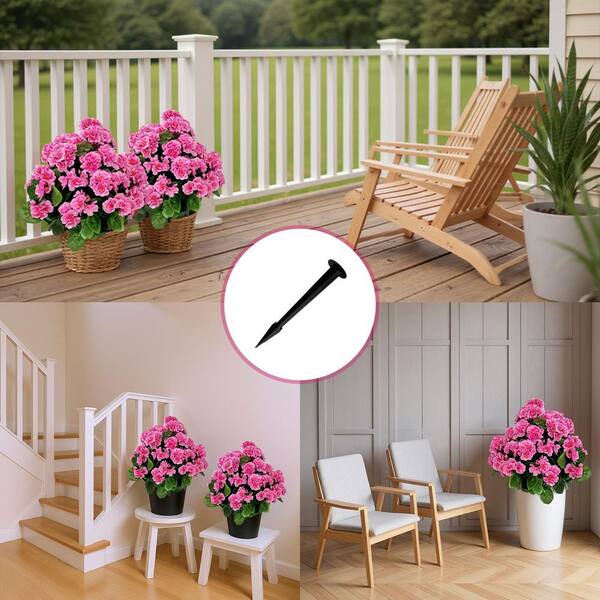 2PACK 1. 97FT Pink Artificial Trees With Ground Spike, Boxwood