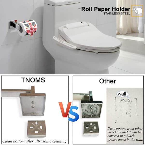 5-Piece Bath Hardware Set with Mounting Hardware in Chrome, Stainless Steel