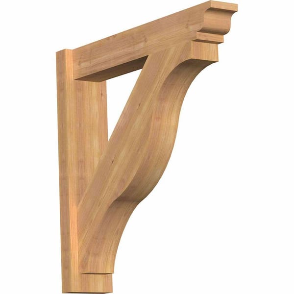 Ekena Millwork 6 in. x 28 in. x 28 in. Western Red Cedar Fuston Traditional Smooth Outlooker