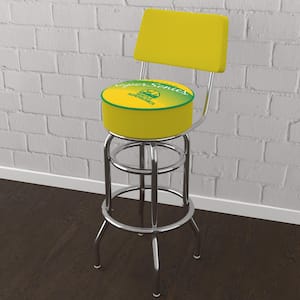 Seattle SuperSonics Hardwood Classics 31 in. Yellow Low Back Metal Bar Stool with Vinyl Seat