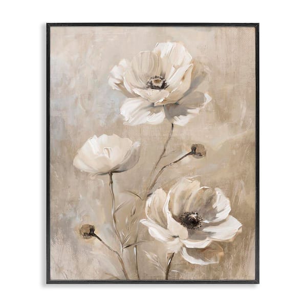 Stupell Industries Neutral Country Flora by Nina Blue Black Framed Nature Giclee Art Print 14 in. x 11 in.
