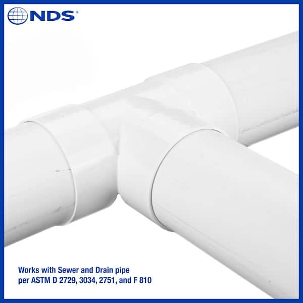 NDS PVC S&D Tee, 6 in. Hub X Hub X Hub 6P01 - The Home Depot