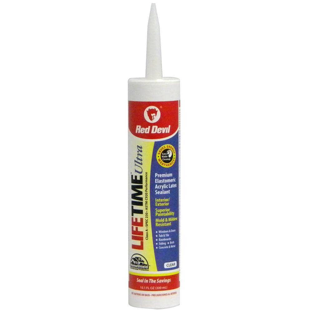 Lifetime Ultra 10.1 oz. Clear Acrylic Latex Caulk0777 The Home Depot
