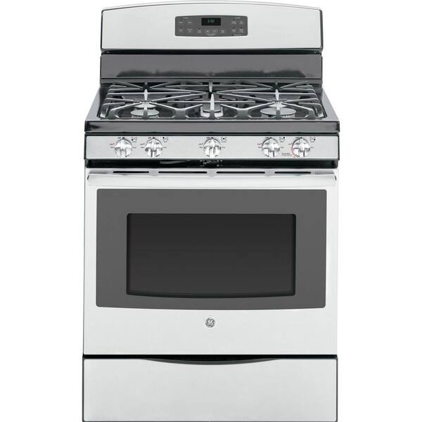 GE 5.0 cu. ft. Gas Range with Self-Cleaning Oven in Stainless Steel