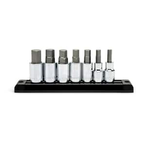 1/2 in. Drive SAE Hex Bit Socket Set (7-Piece)