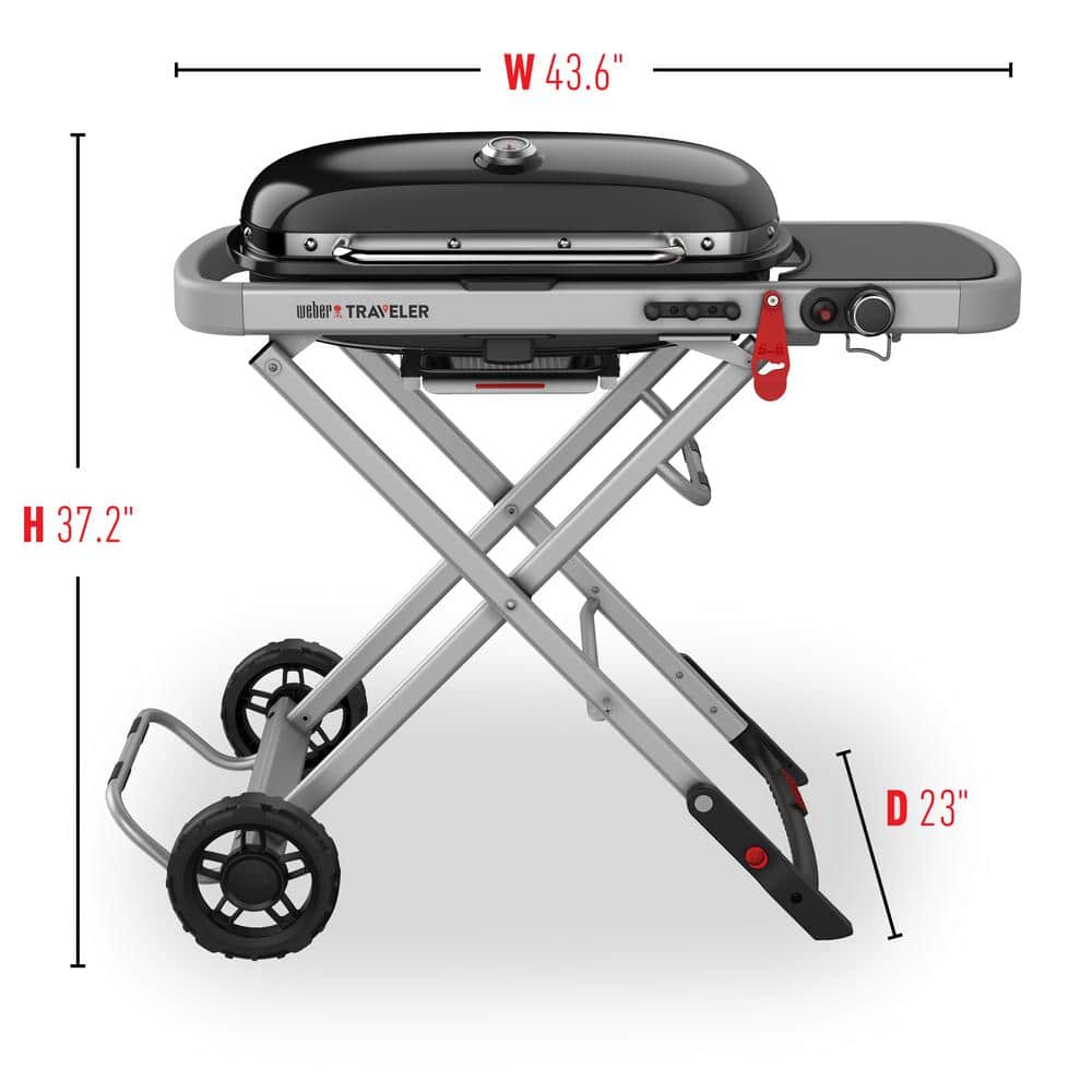 Weber 44-Inch Black Portable Propane Gas Grill