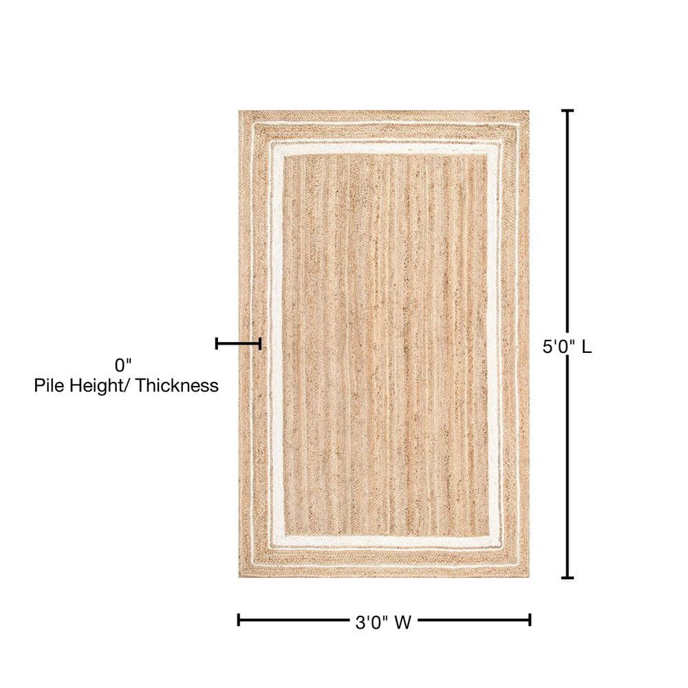 Nuloom Rikki Coastal Braided Jute Area Rug