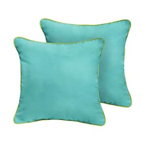 Sunbrella Canvas Aruba Outdoor Corded Throw Pillows (2-Pack)