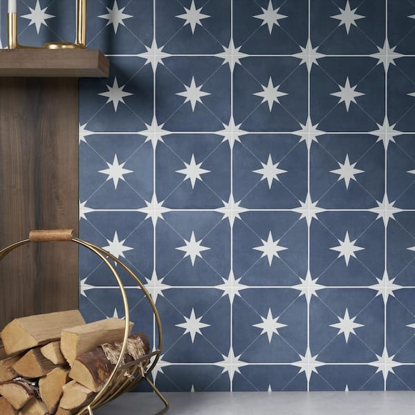 Ivy Hill Tile Polaris Navy 9 in. x 9 in. Matte Porcelain Floor and
