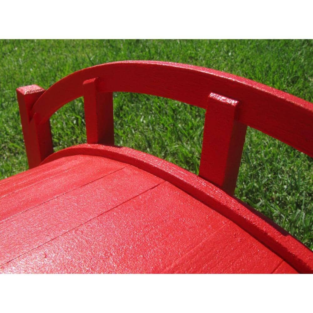 Miniature Red Wood Japanese Garden Bridge, 25"