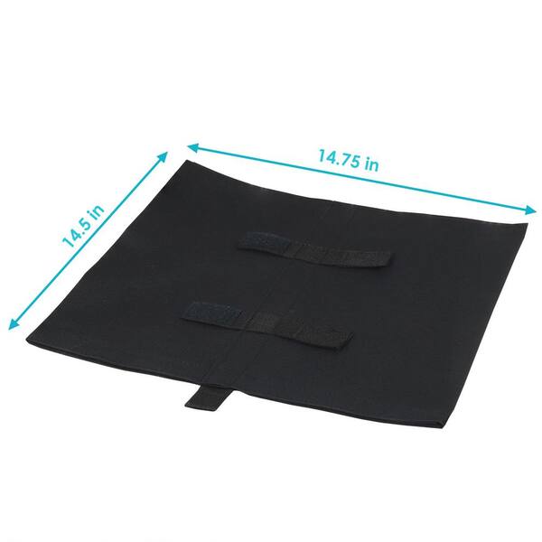 Sunnydaze Decor Polyester Sandbag Canopy Weights in Black (Set of 