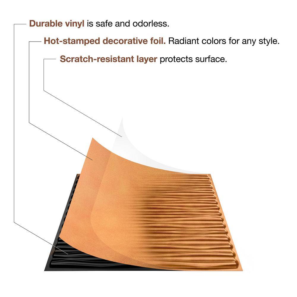 Gloss White Embossed Vinyl Drop-In Ceiling Tile 24'' x 24''