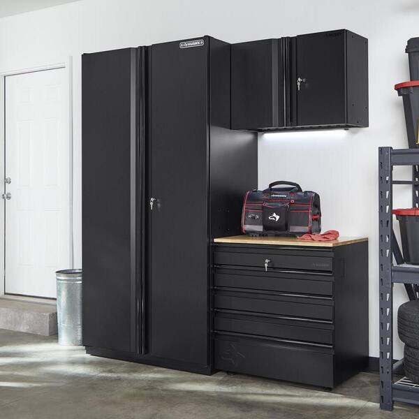 Husky 3-Piece Extra Wide Heavy Duty Welded Steel Garage Storage System