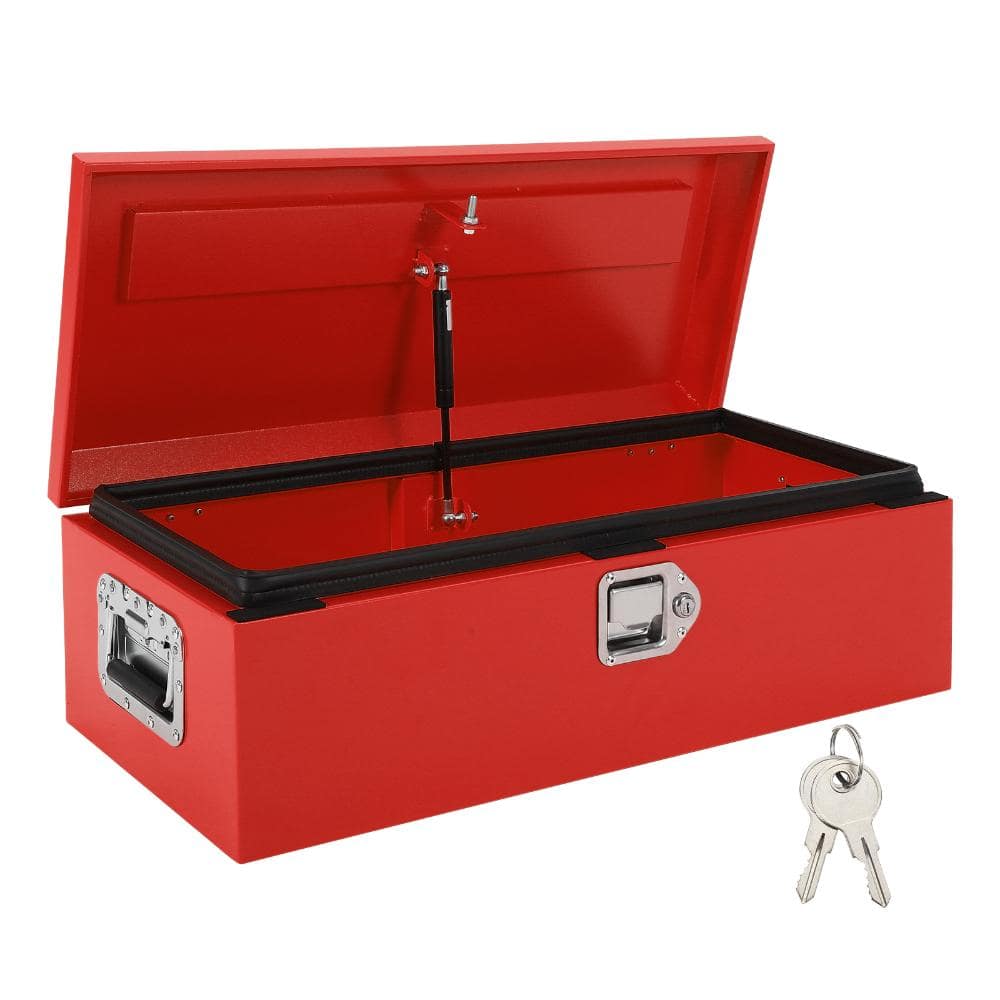 Steel Truck Bed Tool Box, Diamond Plate Tool Box with Side Handle and Lock Keys, for Truck Bed 30x13x9.6in, Red price history on PriceWatchPro