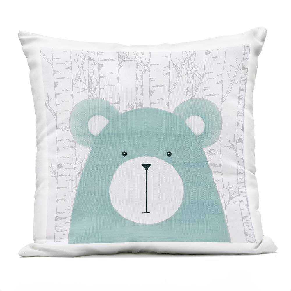 Woodland Bear on Birch Blue Square Outdoor Throw Pillow price history on PriceWatchPro