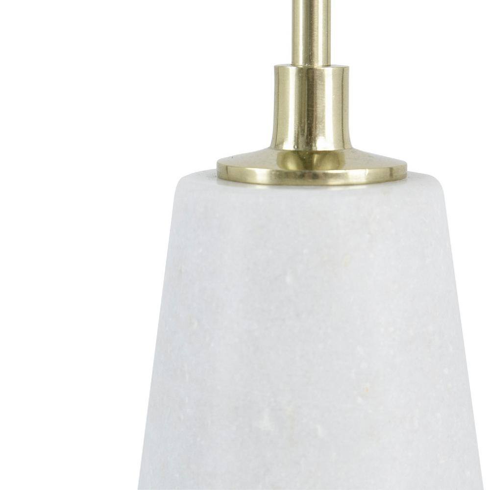 Set of 5 Gold and Marble Taper Candleholders