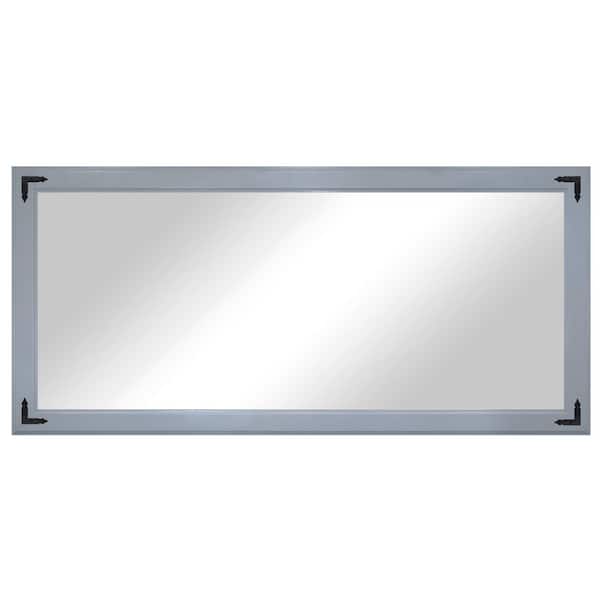 Rayne Heritage (33 in. W x 80 in. H) Gray Hardwood Poplar Mirror with Decorative Bracket