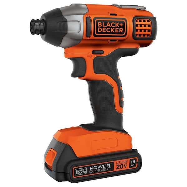 BLACK+DECKER 20V MAX Lithium-Ion Cordless Impact Driver with (1) 1