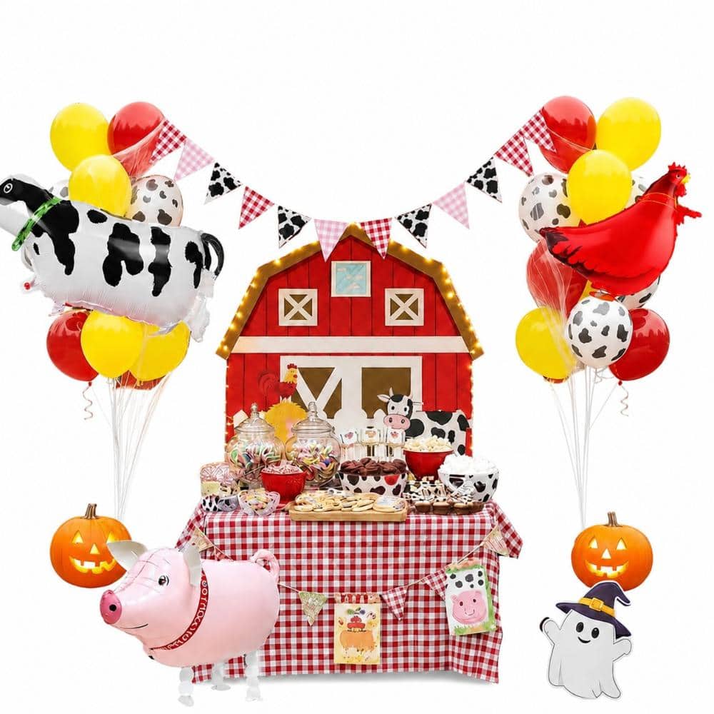 Halloween Farmhouse Trunk or Treat Car Decoration Kit with Banner, Animal Balloons and String Lights price history on PriceWatchPro