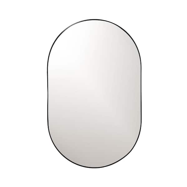 Undbranded Emerson Capsul Mirror, Satin Black 24 in. x 38 in.