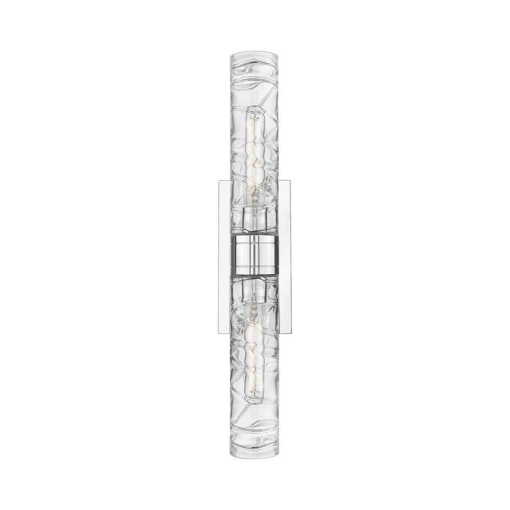 Ballston Urban 24 in. 2-Light Polished Chrome Vanity Light with Glass Shade price history on PriceWatchPro
