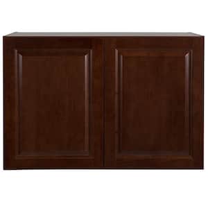 Benton Assembled 36x24x24 in. Refrigerator Wall Cabinet in Amber
