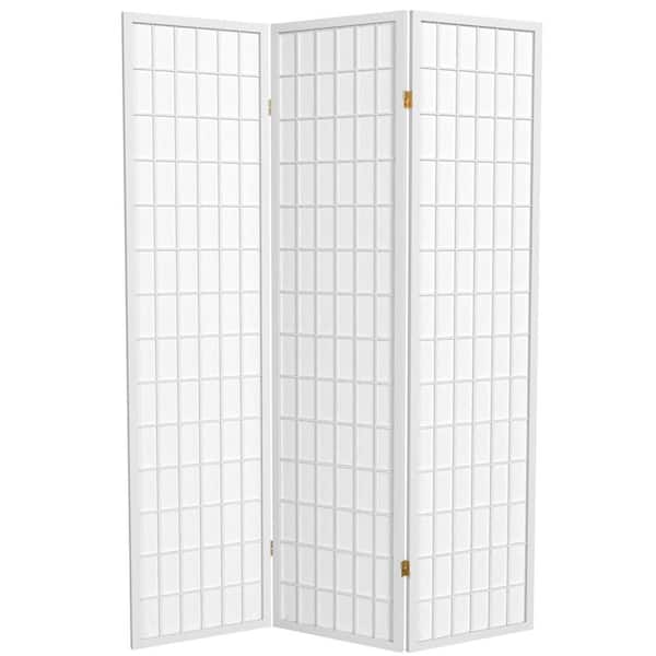 6 ft. White 3-Panel Room Divider