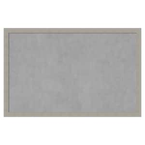 Woodgrain Stripe Grey 34 in. x 22 in. Framed Magnetic Board