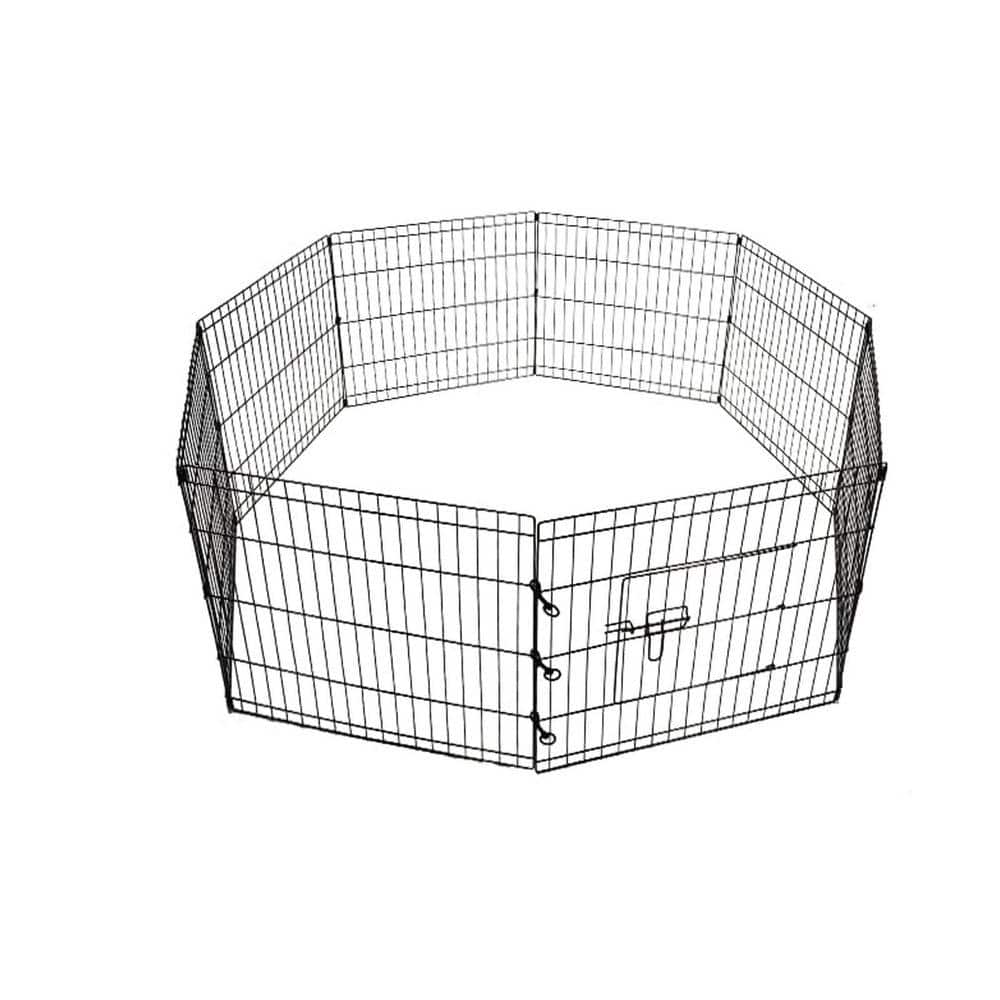 KIWDZFU Dog Playpen Metal Fence Foldable Exercise Pen Pet Crate