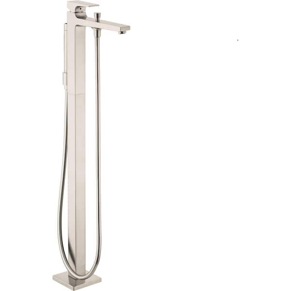 Hansgrohe Metropol Single-Handle Freestanding Tub Faucet with Hand Shower in Brushed Nickel