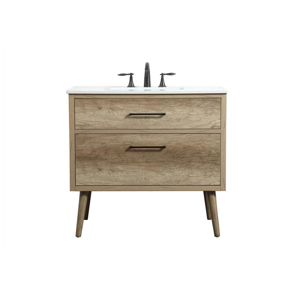 Simply Living 36 in. W x 22 in. D x 33.5 in. H Bath Vanity in Natural Oak w
