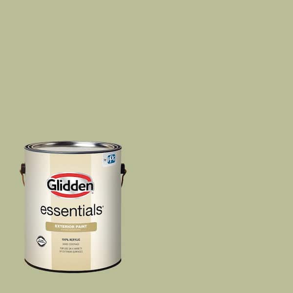 Glidden Essentials 1 gal. PPG1122-4 Bahia Grass Flat Exterior Paint