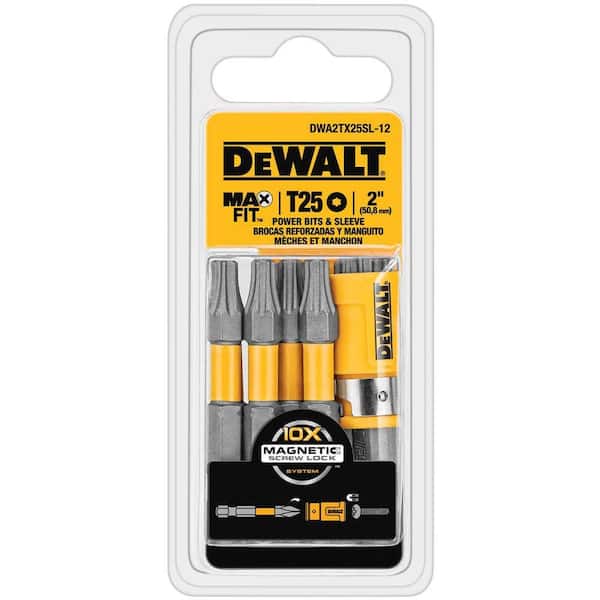 DEWALT 2 in. MAXFIT T25 Drill Bit Tip Set (12-Piece) DWA2TX25SL-12