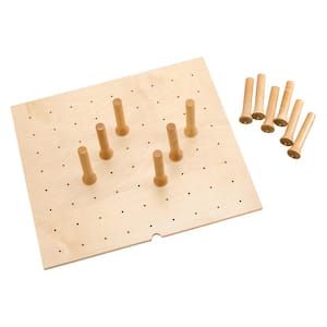 24.25 in. x 6.63 in. x 21.25 in. Natural Maple Trimmable Pegboard Drawer Organizer with 9 Pegs