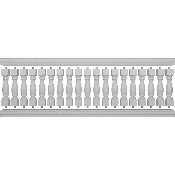 Ekena Millwork Fiberthane Embassy Balustrade 132 in. L x 32 in. H Fiberglass Railing Kit